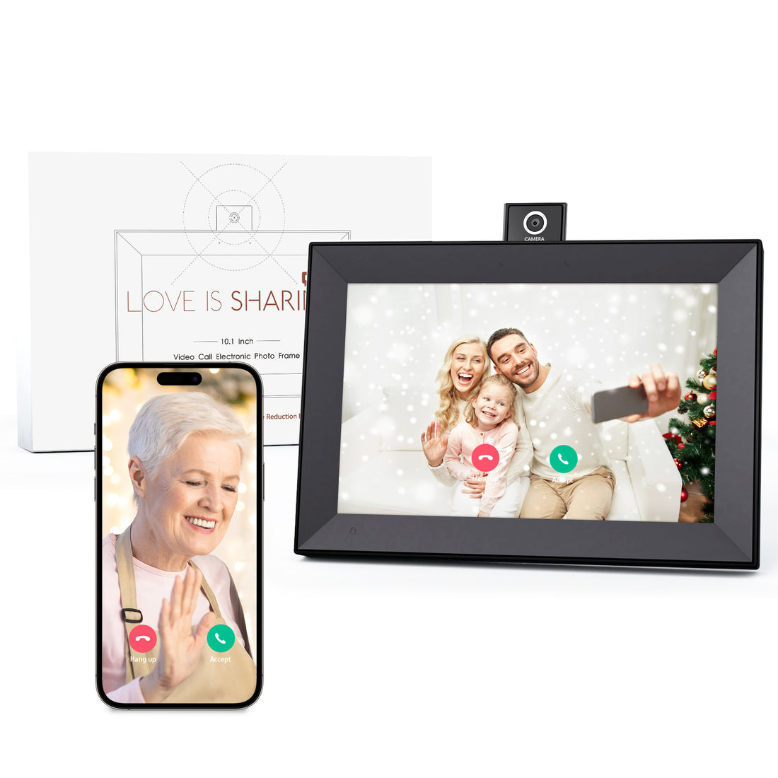 10.1 Inch Wi-Fi Digital Picture Frame with Lifting Camera
